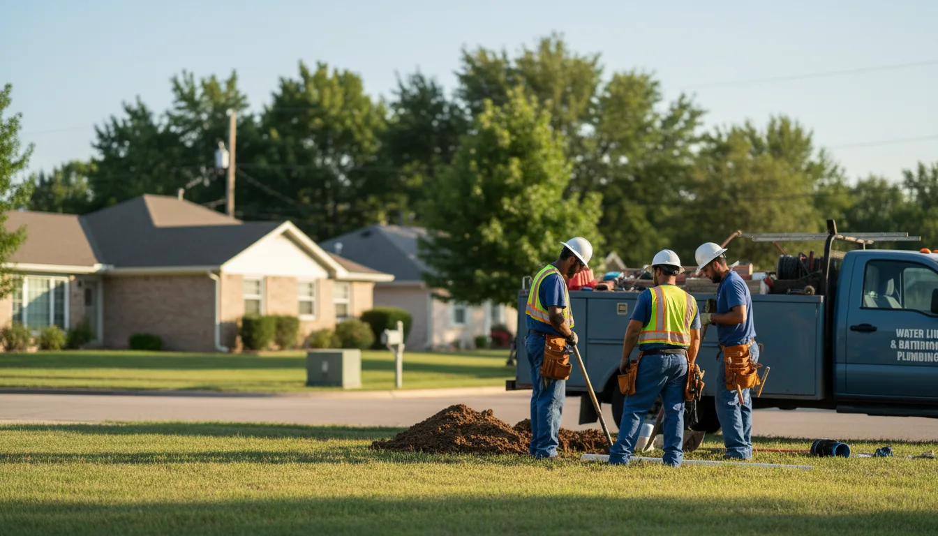 Residential water line and bathroom plumbing service in Urbandale, IA
